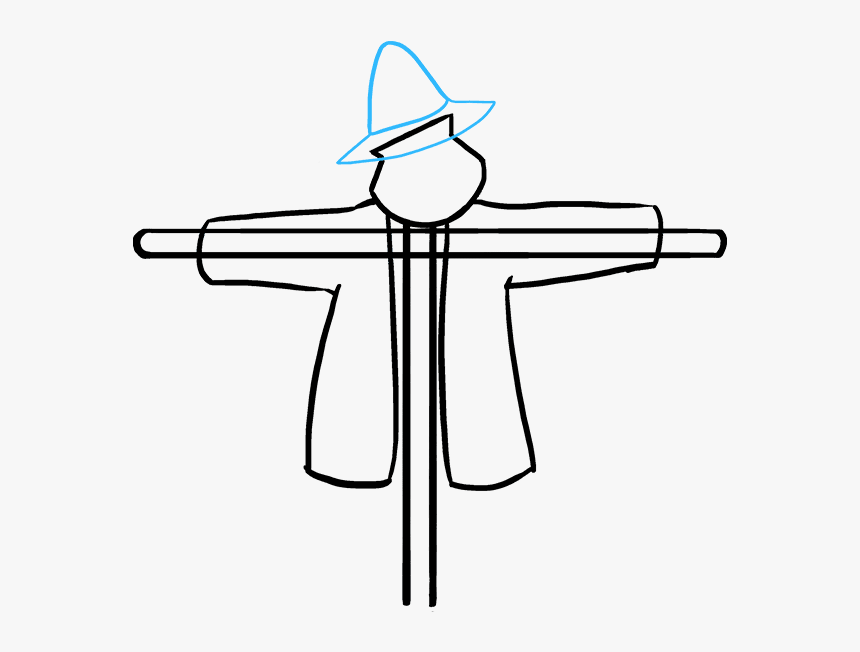 How To Draw Scarecrow - Drawings Of A Scarecrow, HD Png Download, Free Download