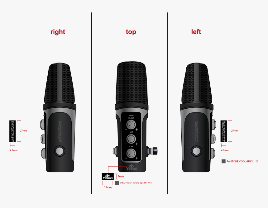 Microfono Condensador Profesional Banshee Series - Micrófono Yeyian Banshee 1000, HD Png Download, Free Download