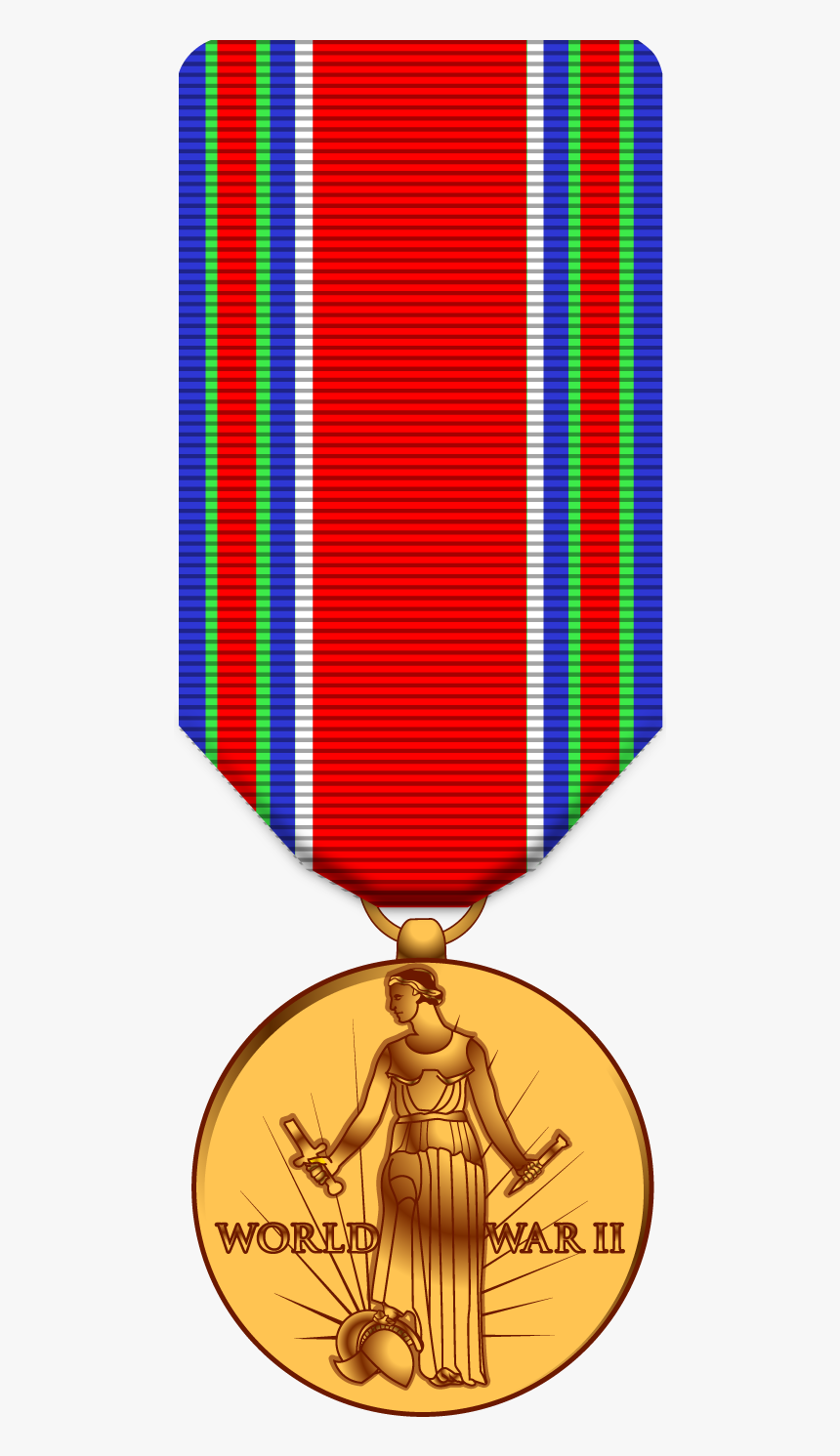 Medals Clipart War Medal - World War Ii Victory Medal Vector, HD Png Download, Free Download