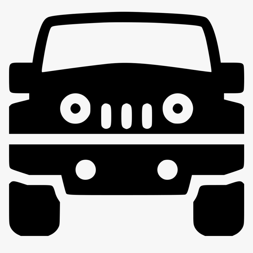 Transparent Car Emoji Png - Jeep Face Black And White, Png Download, Free Download