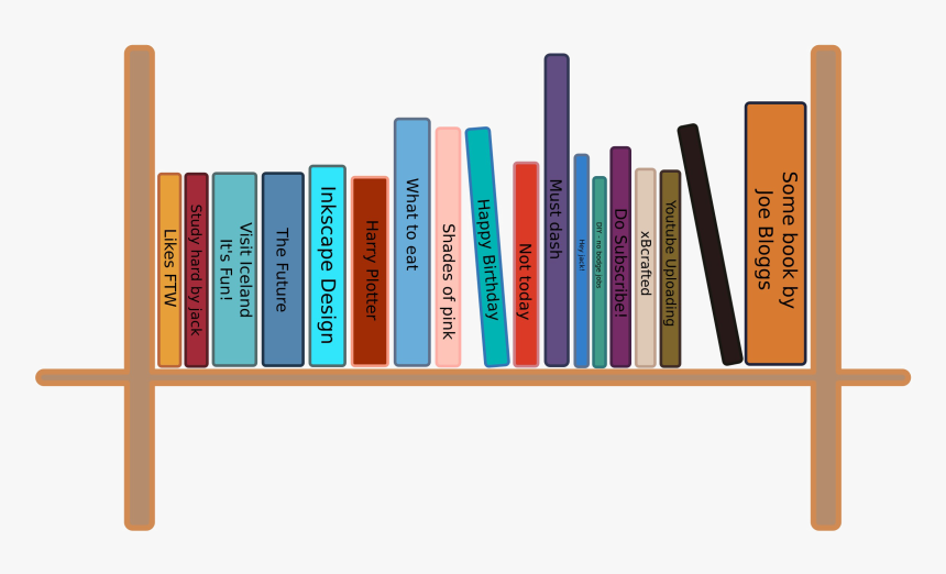 Bookshelf Png Pic - Books On A Shelf Clipart, Transparent Png, Free Download
