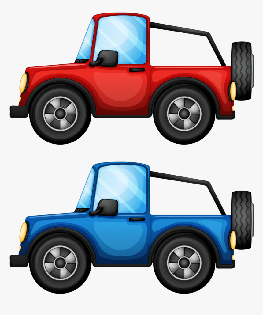 Transparent Jeep Clipart - Four Cars, HD Png Download, Free Download