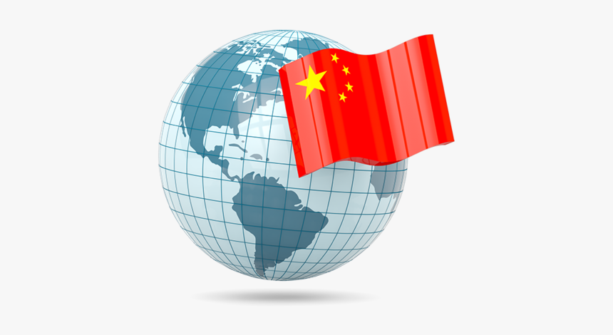 Globe With Flag - China Flag Globe, HD Png Download, Free Download