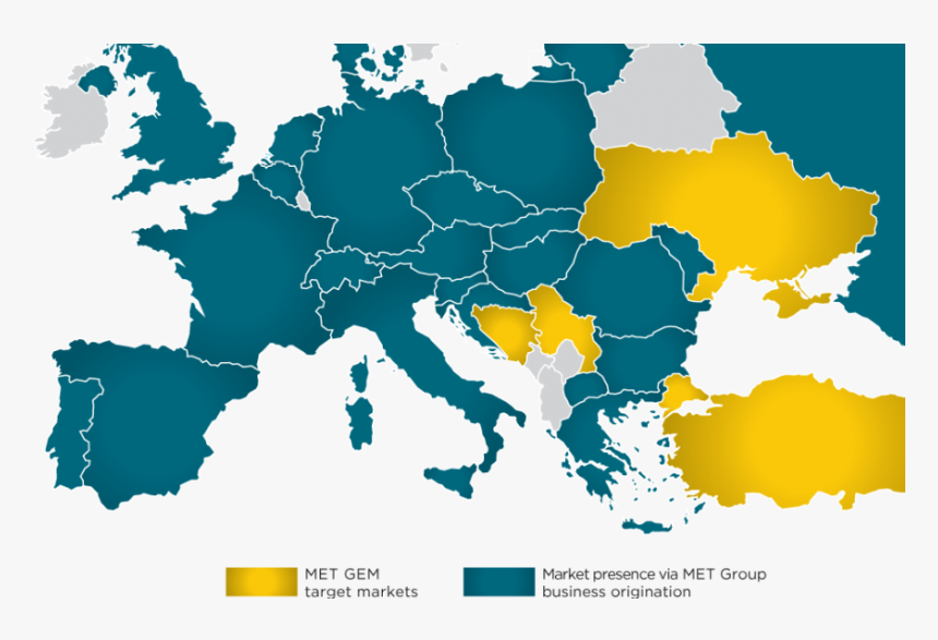Map Met Gem - European Economic Area Map, HD Png Download, Free Download