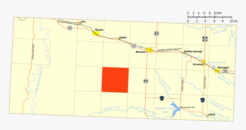 Gem Township, Bowman County, North Dakota - Atlas, HD Png Download, Free Download