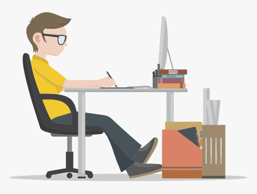 Designer At Work - Graphic Designer Clipart Png, Transparent Png, Free Download