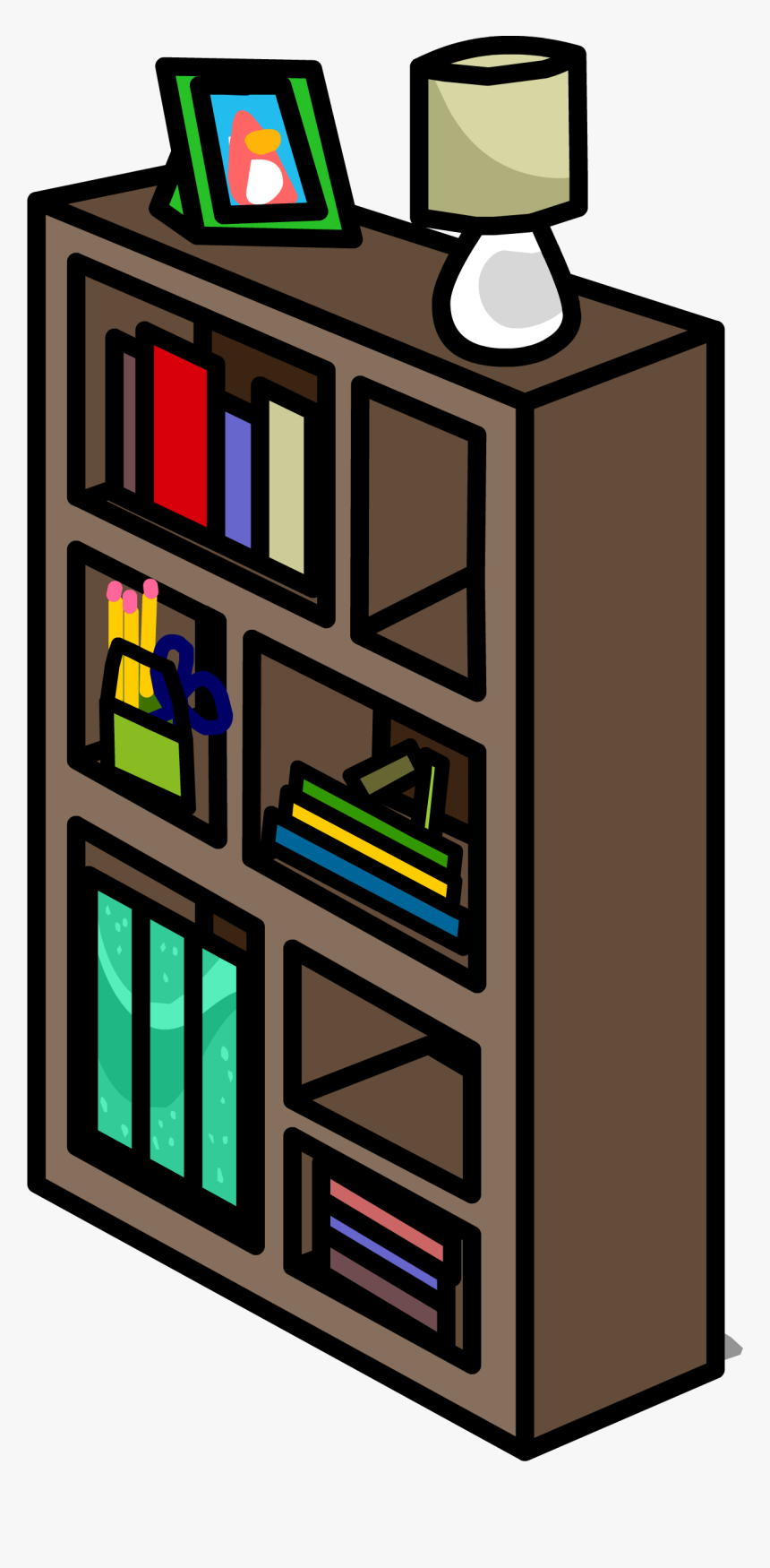 Funky Bookshelf Sprite - Wooden Box Clipart, HD Png Download, Free Download