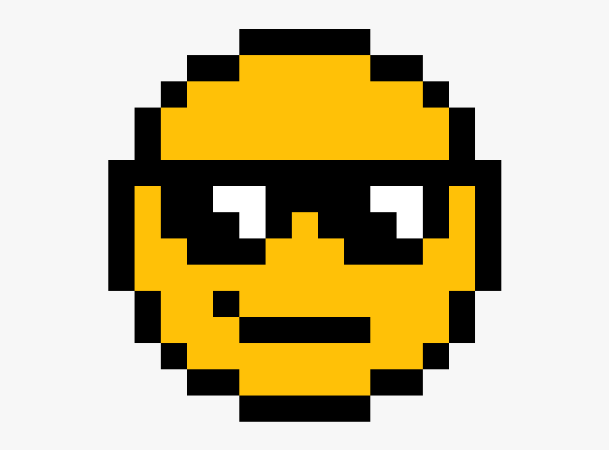 Transparent Cool Emoji Png - Spreadsheet Pixel Art Emoji, Png Download, Free Download