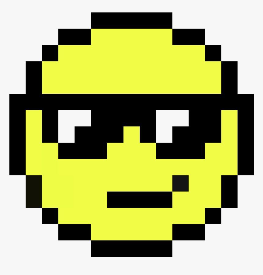 Sunglasses Emoji Pixel Art, HD Png Download, Free Download