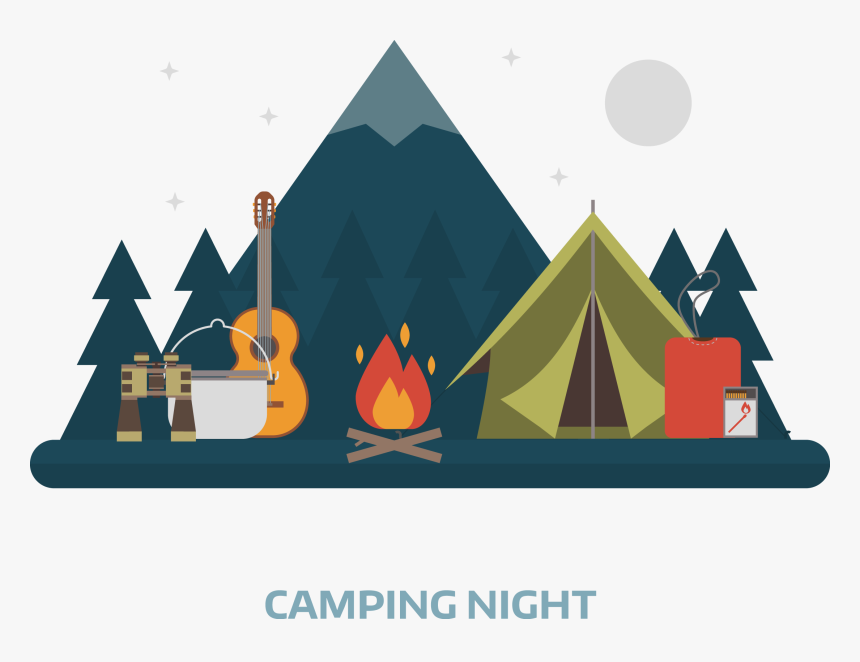 Camping Flat Design - Camping Png, Transparent Png, Free Download