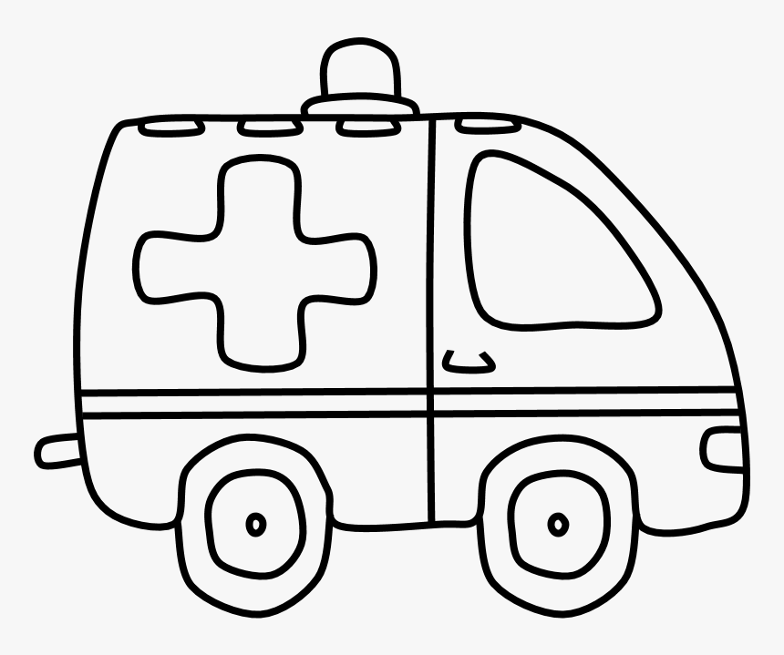 Ambulance, Png Ambulance, Black And White , Png Download, Transparent Png, Free Download