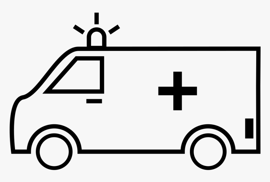 Ambulance - Outline Picture Of A Ambulance, HD Png Download, Free Download