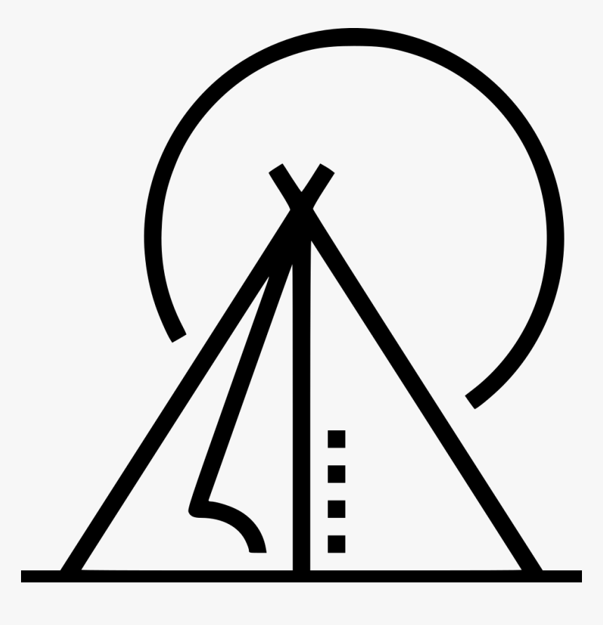 Camping Tent - Png Camping Image In Black And White, Transparent Png, Free Download