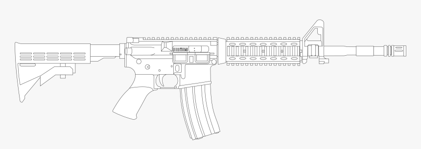 Gun Barrel Line Art Drawing - Social Media Guns, HD Png Download, Free Download