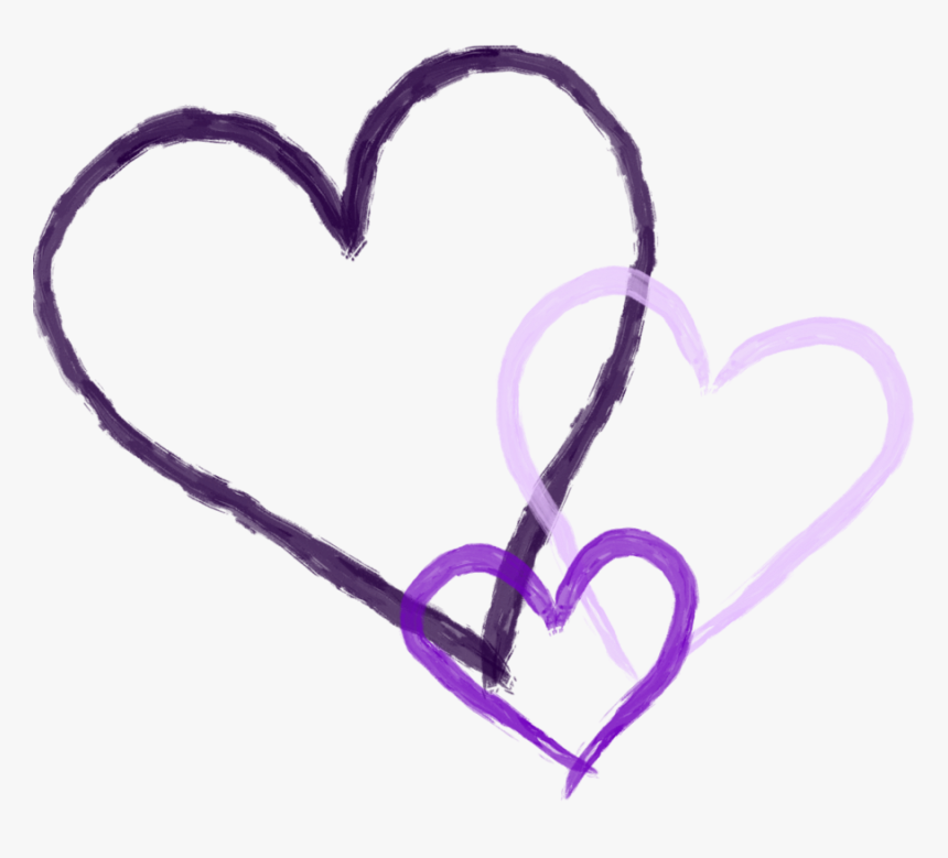 Transparent Little Hearts Png - Transparent Background Purple Heart Frame, Png Download, Free Download