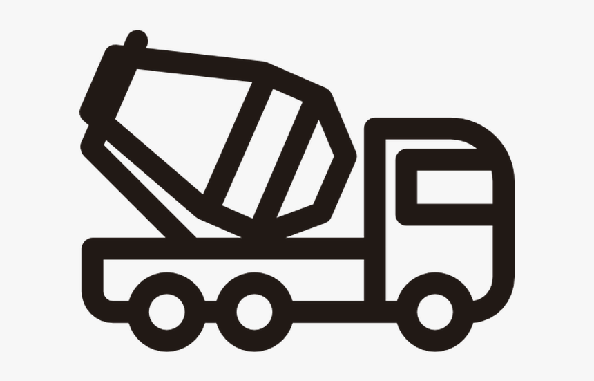 Concrete Cement Mixers Construction Aggregate Industry - Transportation Of Goods Icon, HD Png Download, Free Download