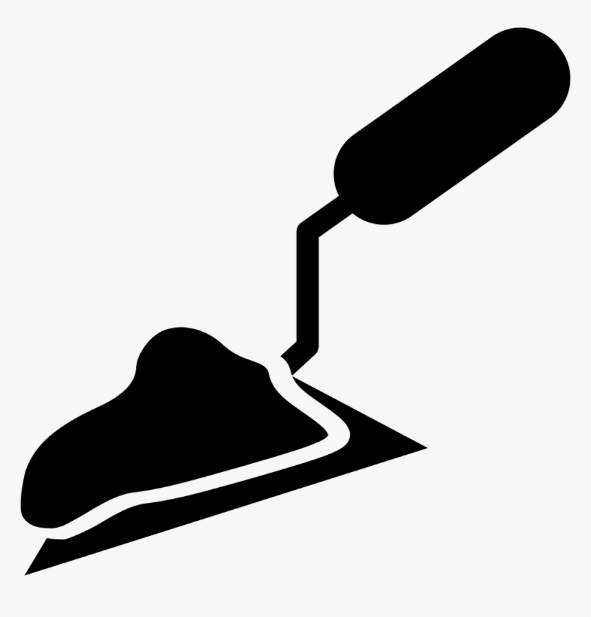 Triangular Shovel With Liquid Concrete - Building Materials Icon Png, Transparent Png, Free Download