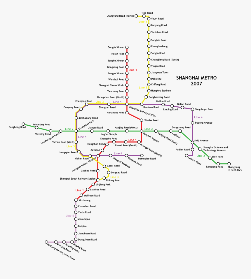 Shanghai Metro Map - Shanghai Metro Map English, HD Png Download, Free Download
