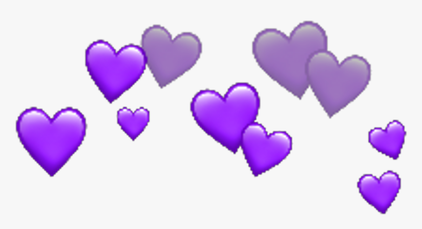 #purple #heart #crown #emoji #iphoneemoji #random #remixit - Transparent Red Heart Crown Png, Png Download, Free Download
