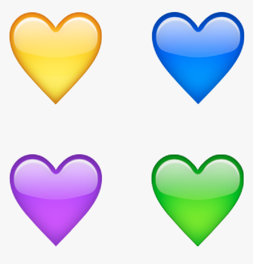 Yellow Heart / Blue Heart / Purple Heart / Green Heart - Heart, HD Png Download, Free Download