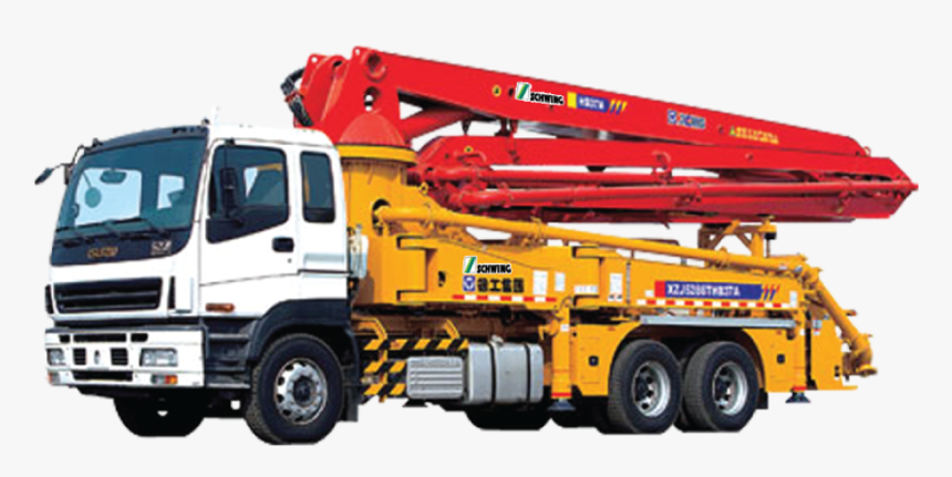 Concrete Pump Truck Png, Transparent Png, Free Download