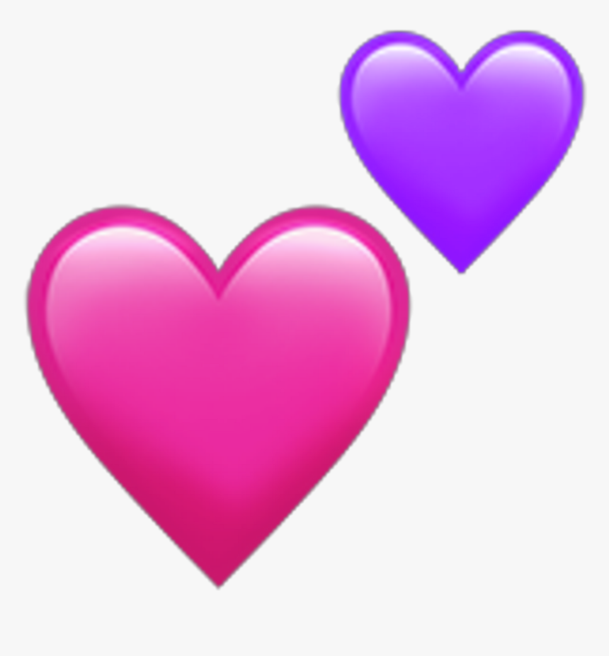 Hearts 💕 Pink Purple Heart Pinkheart Doubleheartemoji - Pink And Purple Hearts, HD Png Download, Free Download