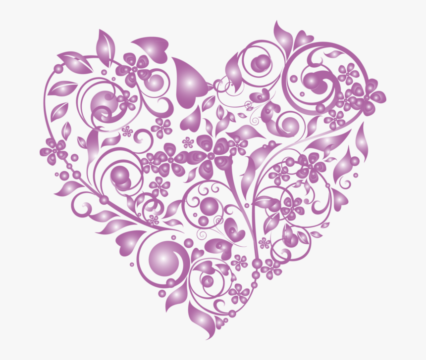 Purple Heart - Corazon De Hojas Png, Transparent Png, Free Download