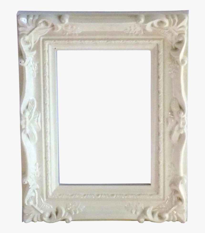 White Vintage Frame Png, Transparent Png, Free Download