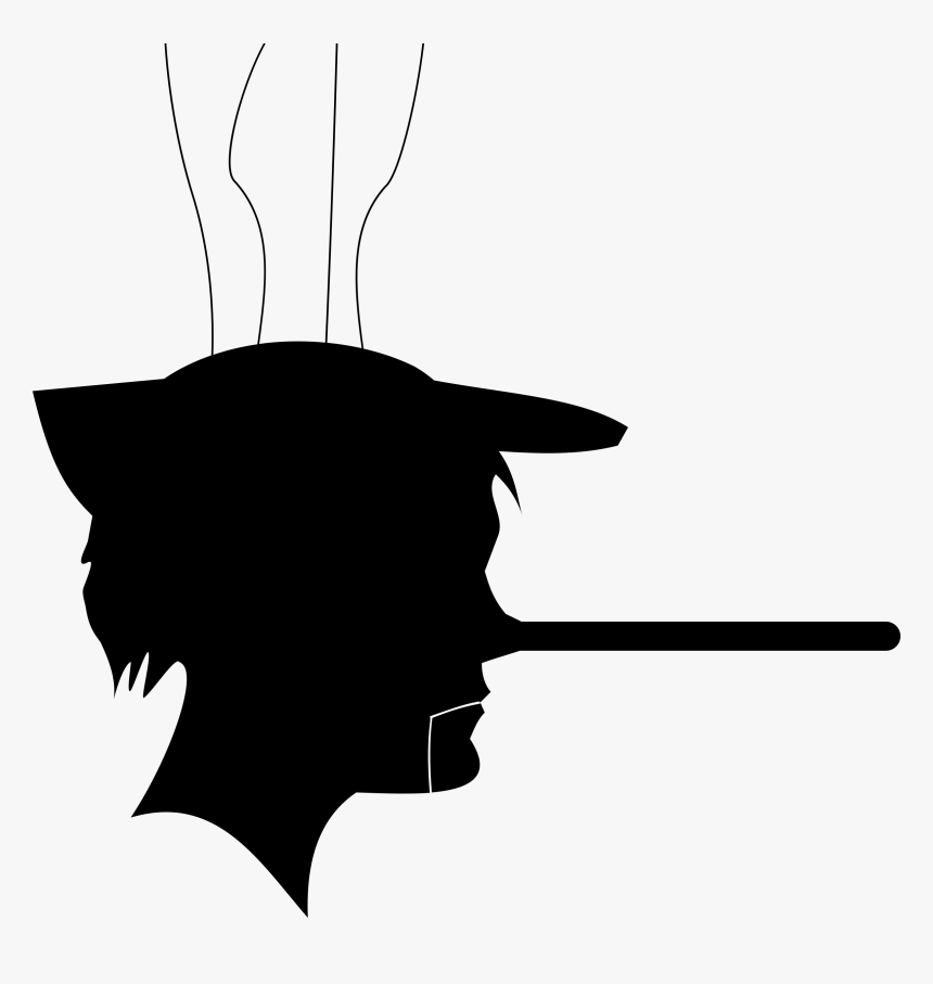 Pinocchio Puppet Silhouette Profile Clip Arts - Pinocchio Silhouette Png, Transparent Png, Free Download