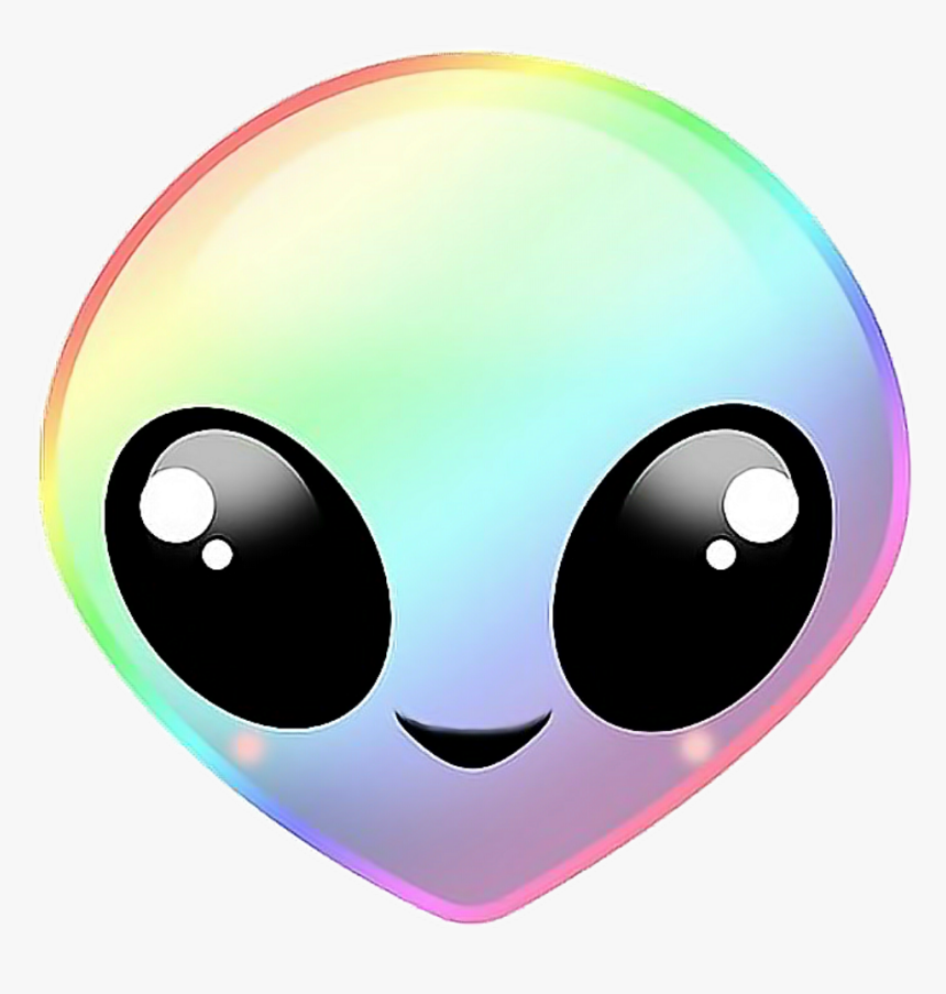 #alien #extraterrestre #rainbow #arcenciel #emoji 👽🌈 - Rainbow Alien Emoji, HD Png Download, Free Download
