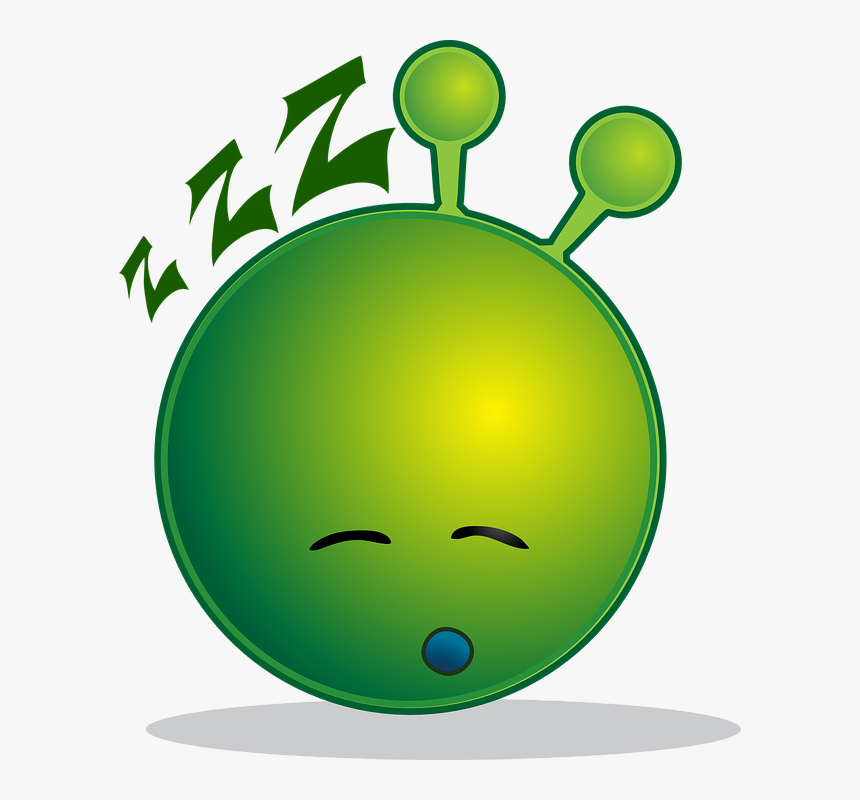 Alien, Smiley, Sleepy, Emoji, Emotions, Emoticon - Smiley Alien, HD Png Download, Free Download