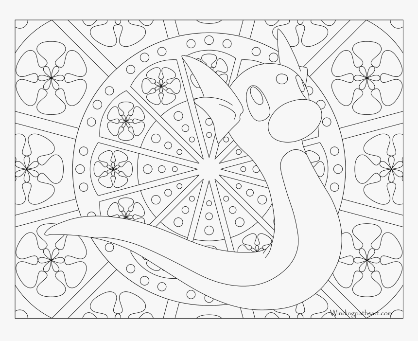 Mandala Coloring Pages Pokemon Mew , Png Download - Pokemon Mandala Coloring Pages, Transparent Png, Free Download