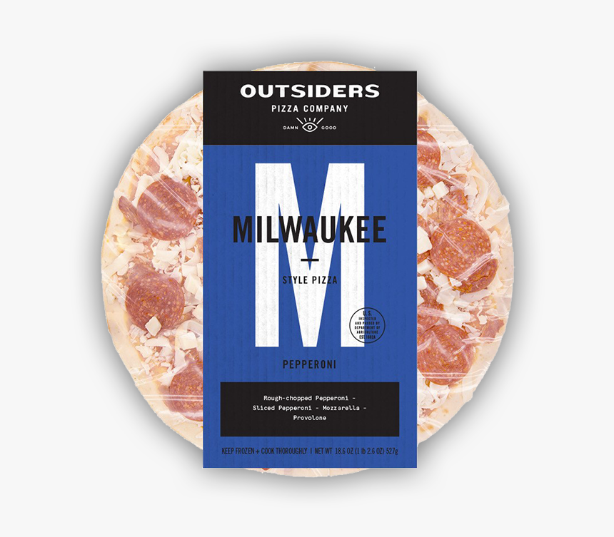 Milwaukee Style Pepperoni Pizza - Outsiders Milwaukee Pizza Frozen, HD Png Download, Free Download