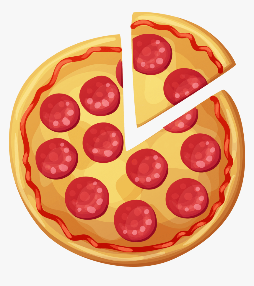 Transparent Cartoon Pizza Png - Transparent Pepperoni Pizza Cartoon, Png Download, Free Download