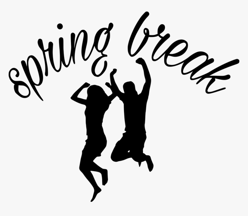 Spring Break, Lettering, Word, Jump, Fun, March - Group Jumping, HD Png Download, Free Download