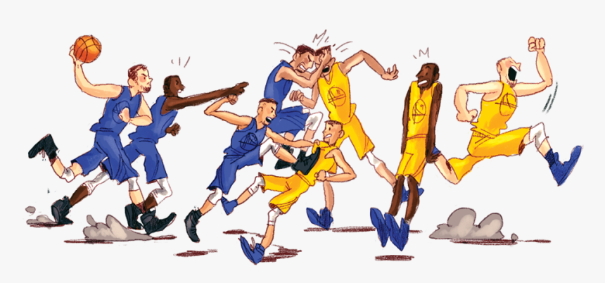 Illustration By Brittany England%2fthe Pioneer - Golden State Warriors Formation, HD Png Download, Free Download