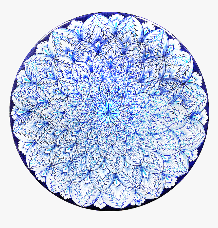 Peacock Feather Blue Plate - Circle, HD Png Download, Free Download