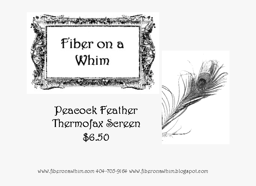 Peacock Feather Ready To Print Thermofax Screen - Illustration, HD Png Download, Free Download