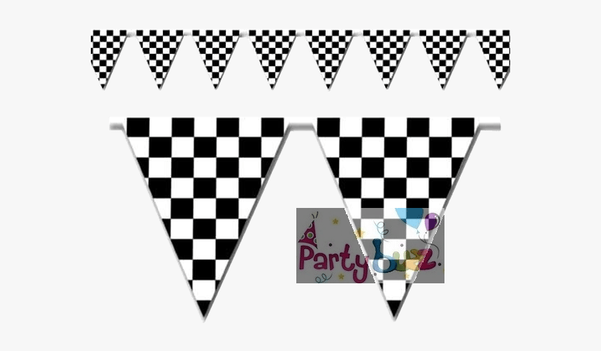 Racing Pennant Stringers Checkered Flag Banner - Checkered Flag Bunting Png, Transparent Png, Free Download