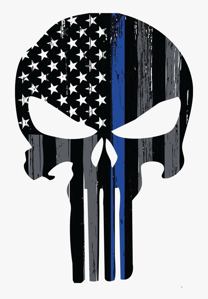 Punisher Png Transparent Image - Thin Blue Line Punisher, Png Download, Free Download