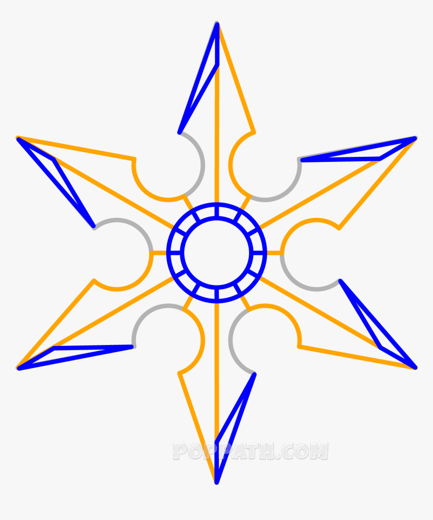 Weapons Shuriken - Cara Menggambar Shuriken, HD Png Download, Free Download