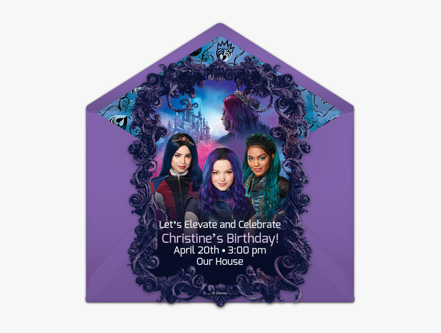 Descendants 3 Invite Png, Transparent Png, Free Download