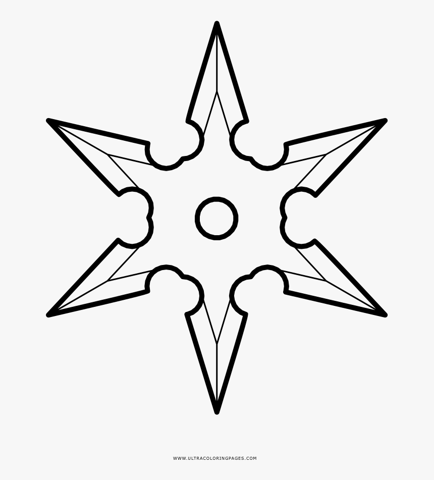 Shuriken Coloring Page - Vector Graphics, HD Png Download, Free Download