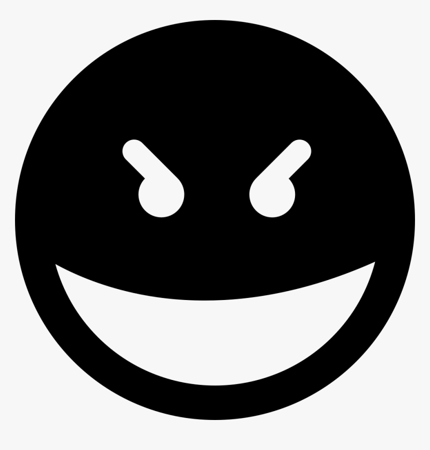 Evil Smile Square Emoticon Face - Evil Free Icon, HD Png Download, Free Download