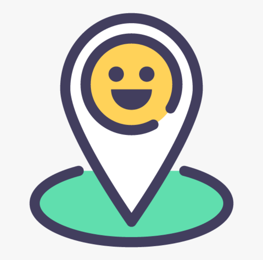 Smiley Map Pointer - Smiley Map, HD Png Download, Free Download