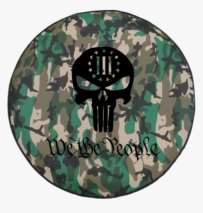 Woodland Classic Camo - Military Transparent Punisher Skull, HD Png Download, Free Download