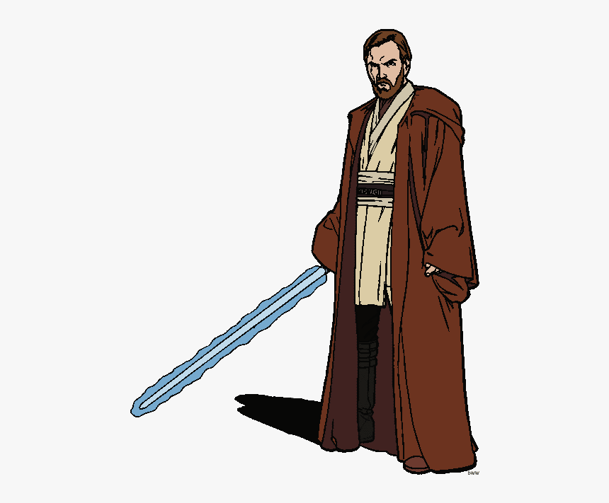 Star Wars Clip Art Disney Clip Art Galore - Obi Wan Kenobi Star Wars Cartoon, HD Png Download, Free Download