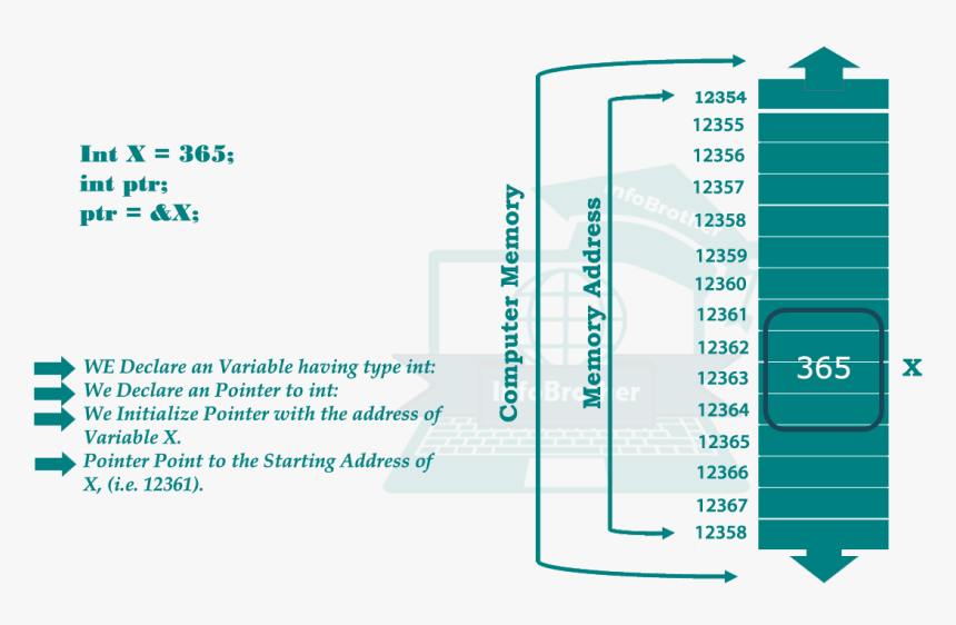 Pointer - Variable In Computer Memory, HD Png Download, Free Download