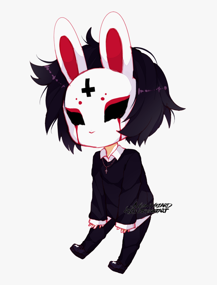 Anime Girl Bunny Mask Clipart , Png Download - Anime Girl With Mask, Transparent Png, Free Download