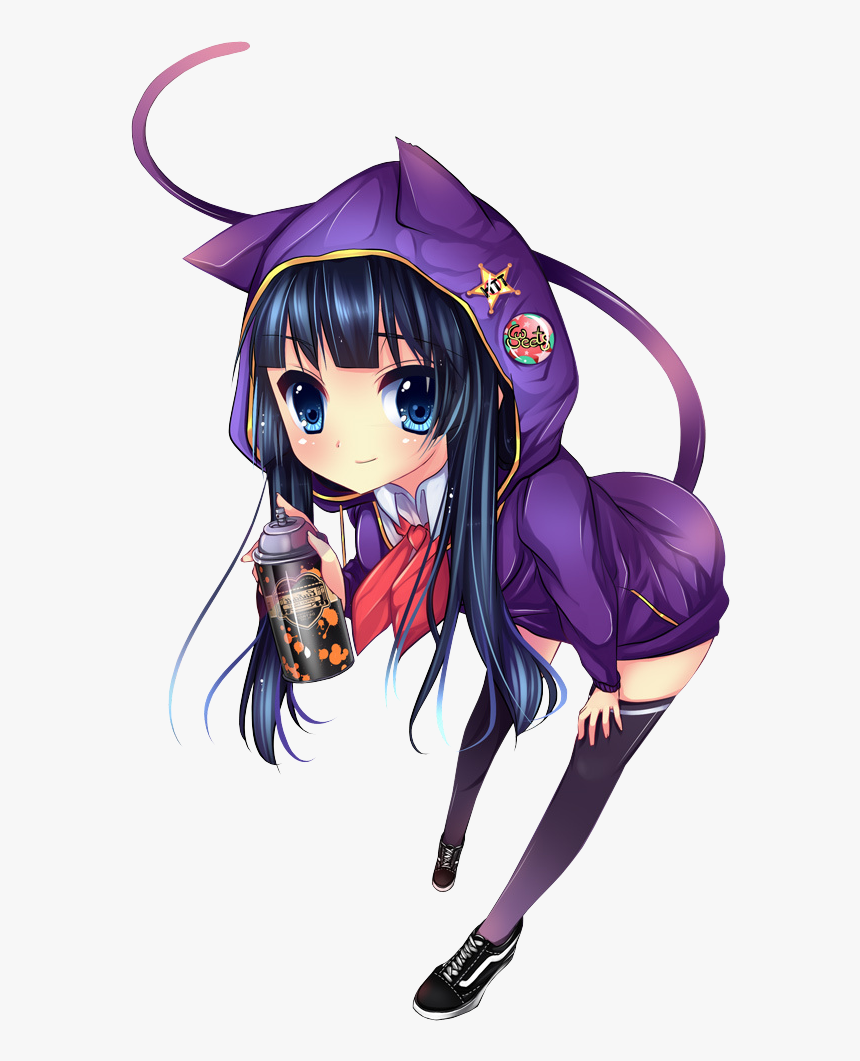 Anime Girl Render, Transparent Png , Png Download - Anime Neko Girl No Background, Png Download, Free Download
